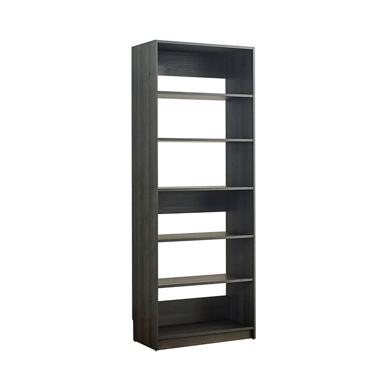 Prosper 32" Gray Wood Walk-in Closet with Five Shelves