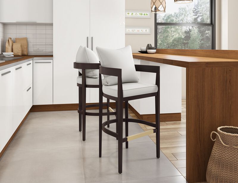 Patricia White Barstools (Set of 3) image number 7