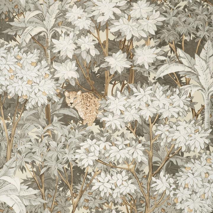 Kamali Neutral Leopard Trees Wallpaper