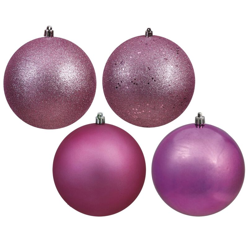Vickerman N591545BX Ball Ornaments, 6", Mauve image number 0