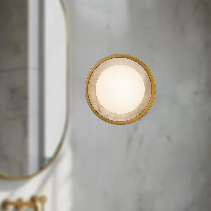 Alonso 8-in Damp-Rated Dimmable LED Wall/Vanity Light