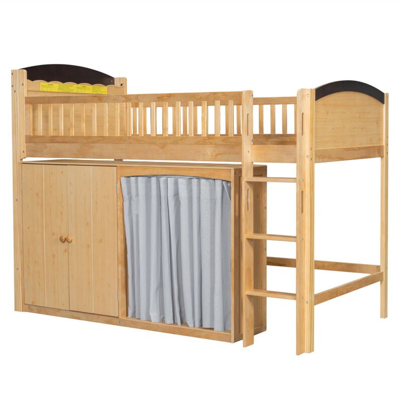 Niswur Wood Kids Loft Bed image number 7