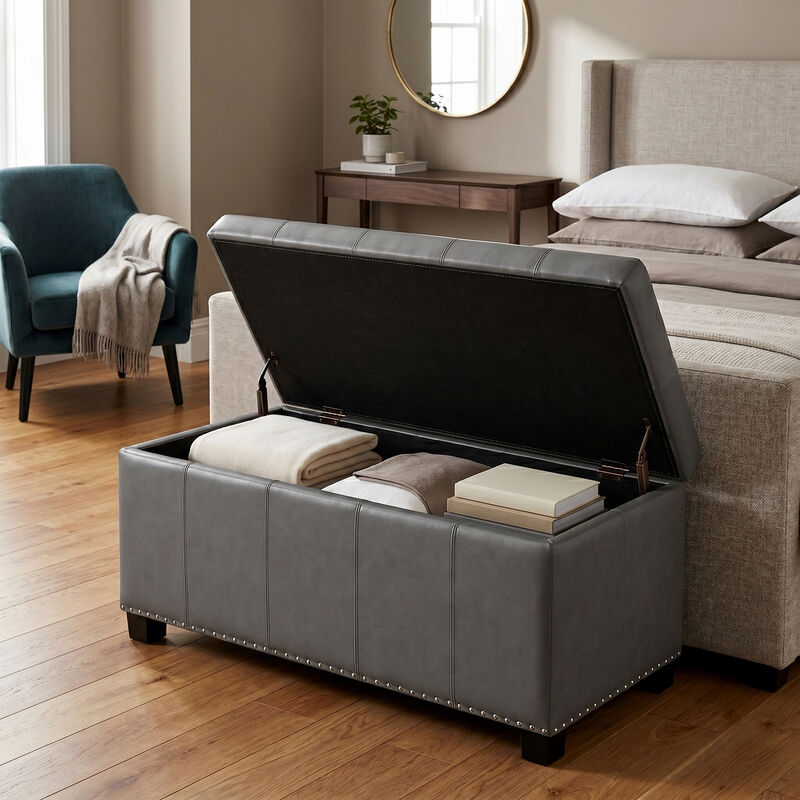 Amelia Storage Ottoman Bench image number 2