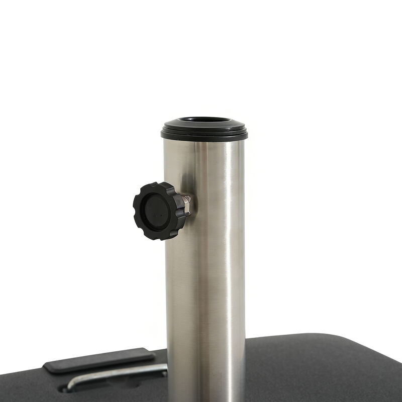 Christopher Knight Home Figi Outdoor 119 lb Concrete and Stainless Steel Square Umbrella Base image number 6