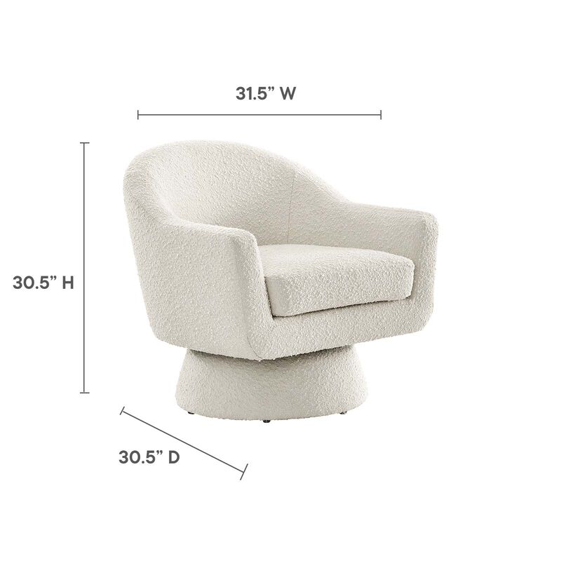 Astral Boucle Fabric Boucle Fabric Swivel Chair image number 7