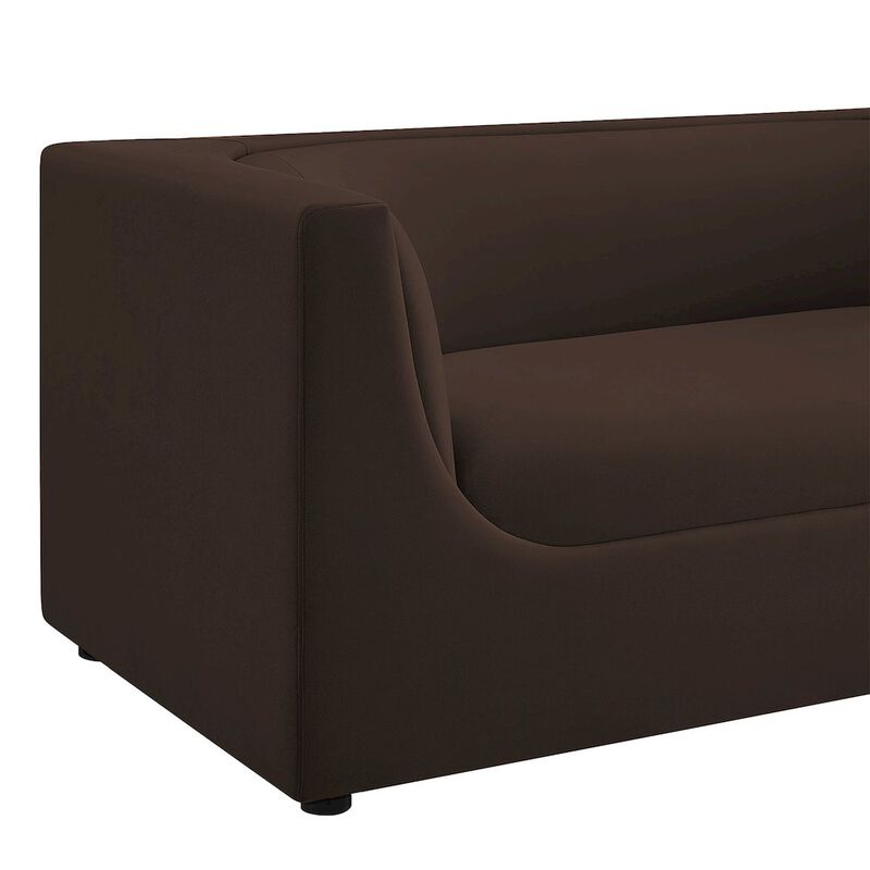 Hilda 67" Curved Back Performance Velvet Loveseat image number 6