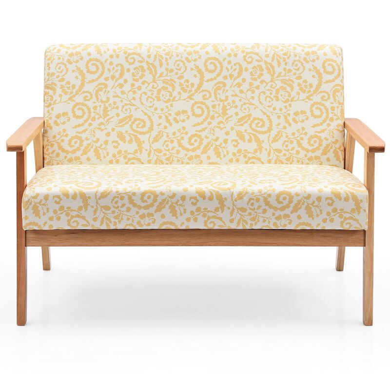 Modern Fabric Loveseat Sofa Couch Upholstered 2-Seat Armchair