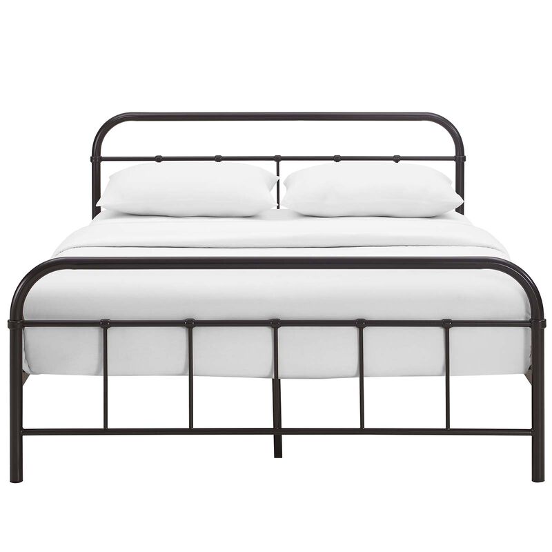 Modway Furniture  36.5 x 84.5 in. Maisie Queen Stainless Steel Bed Frame image number 4