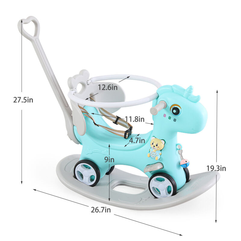 Streamdale Toddler Rocking Horse and Unicorn Balance Bike Ride On image number 8