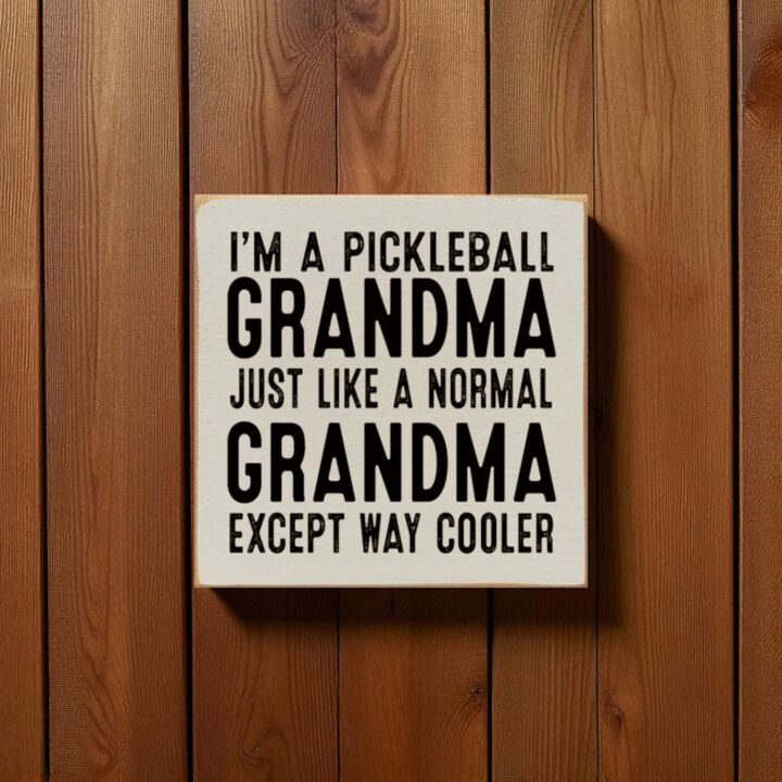 Pickleball Grandma Wooden Sign Funny Pickleball Wall Decor Gift