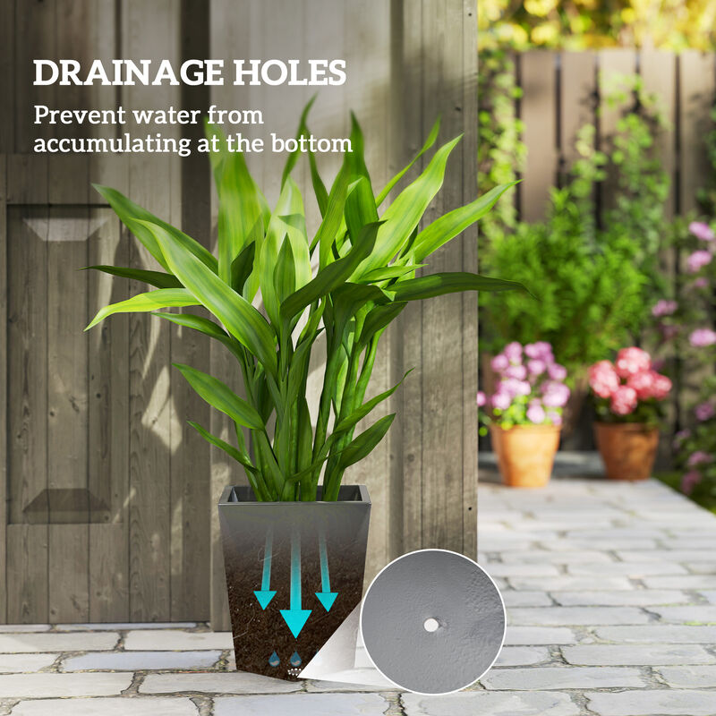 Hivvago 3-Pack Stackable MgO Planters with Drainage image number 4