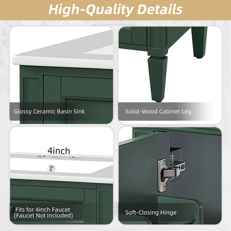 Nehird Bathroom Storage Cabinet with Sink image number 2