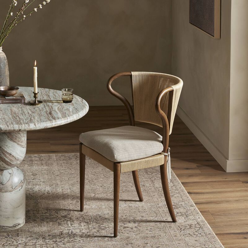 Amira Laine Natural Armless Dining Chair