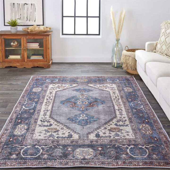 Percy 39AKF Blue/Brown/Ivory 2' x 3' Rug