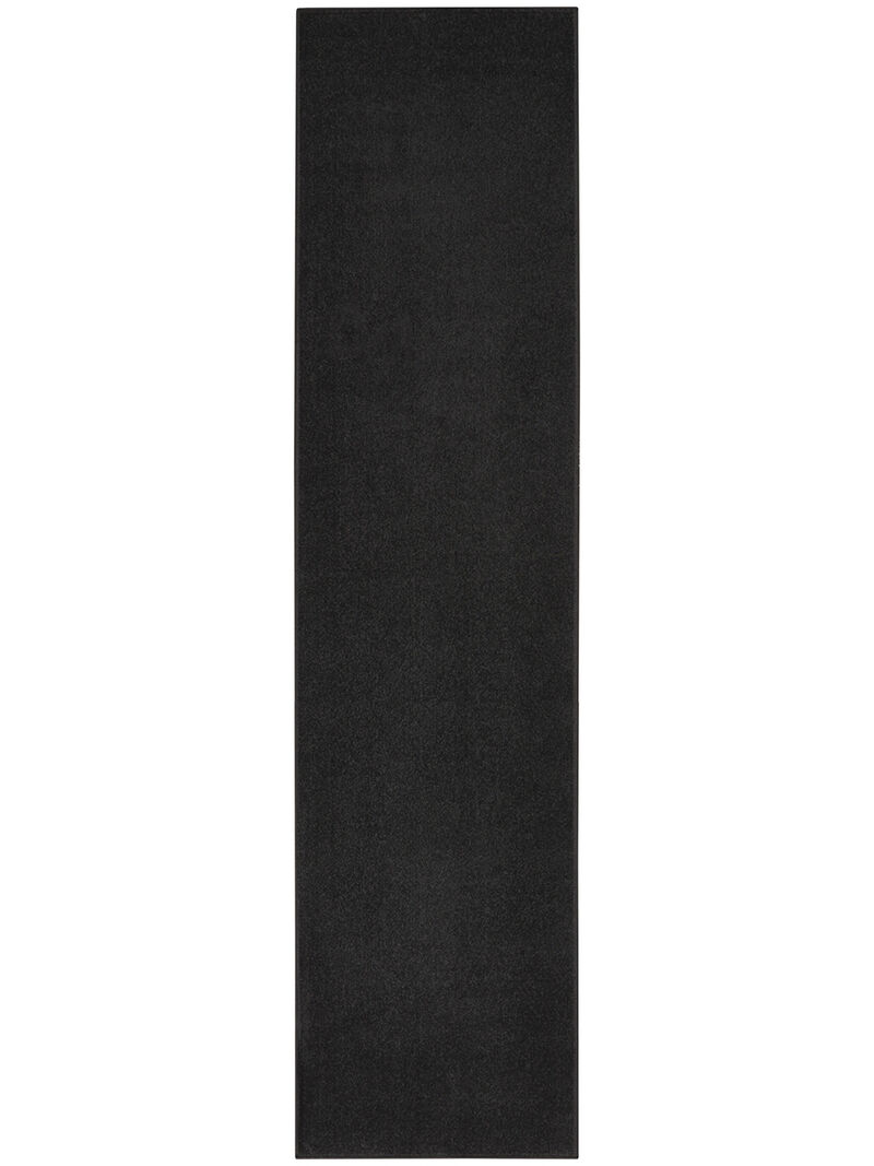 Nourison Essentials NRE01 Black 2'2" x 16' Rug image number 0