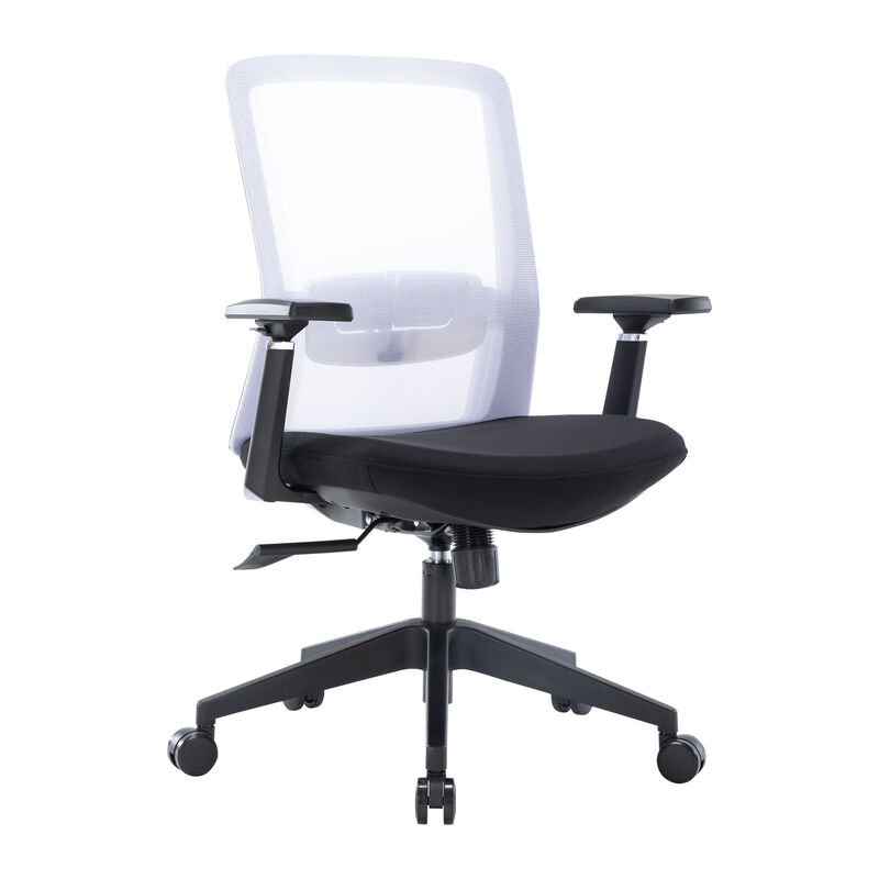 LeisureMod Ergonomic Office Chair Mid-Back Mesh Conference Chair Swivel Computer Chair With Adjustable Height and Armrests Ingram Series