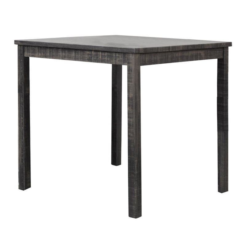 Best Master Furniture Vitaliya 36 Black Charcoal Square Counter Height Table