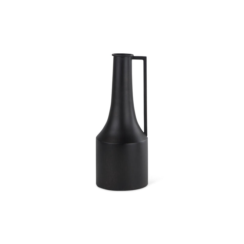 HomeRoots 14" Black Metal Jug Vase image number 0