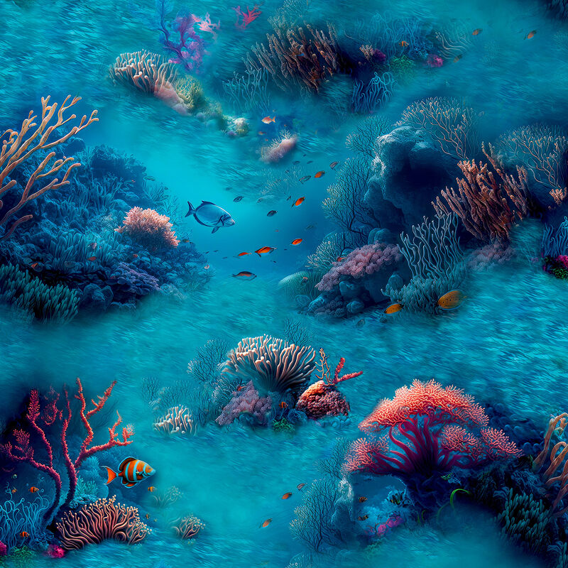 Orlena Blue Under The Sea Wallpaper image number 0
