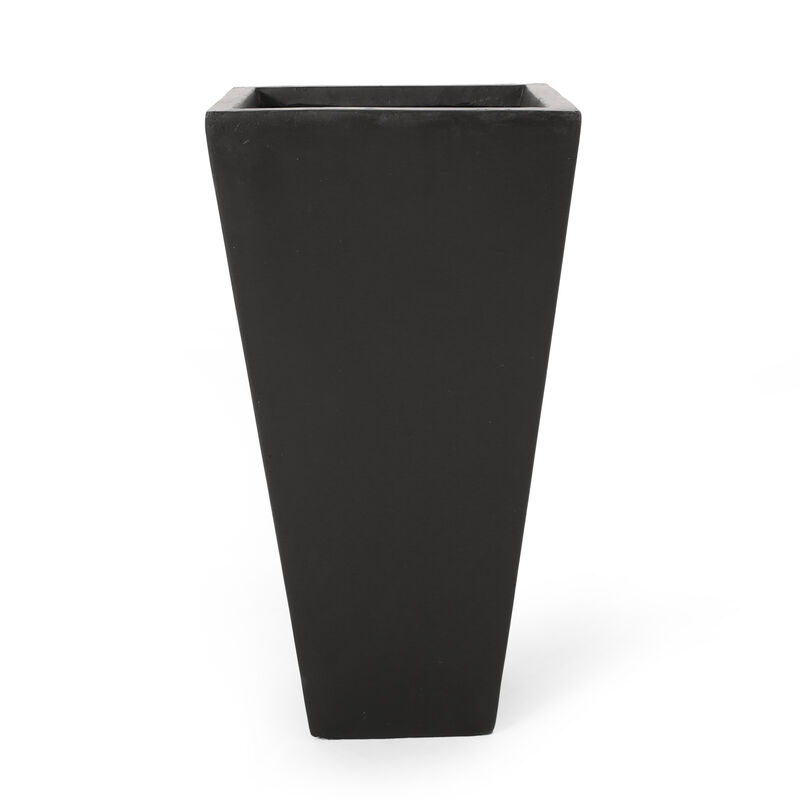 Streamdale Durable Cast Stone Tapered Planter with Sleek Aesthetics