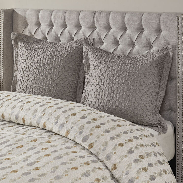 Gracie Mills Nicholson Abstract Jacquard Comforter Set with Decorative Pillows