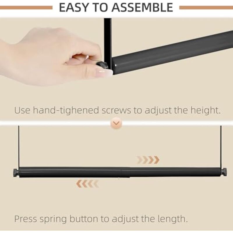 2-Pack Premium Wooden Tie Rack | Closet Organizer for Neckties and Belts image number 3