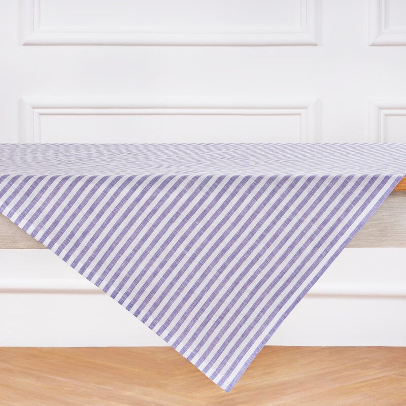 Solino Home Amalfi Stripe 100% Linen Table Throw &ndash; Handcrafted, Machine Washable, Perfect for Holiday and Everyday Dining