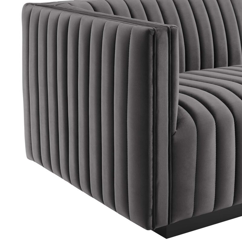 Conjure Channel Tufted Performance Velvet Left-Arm Chair image number 4