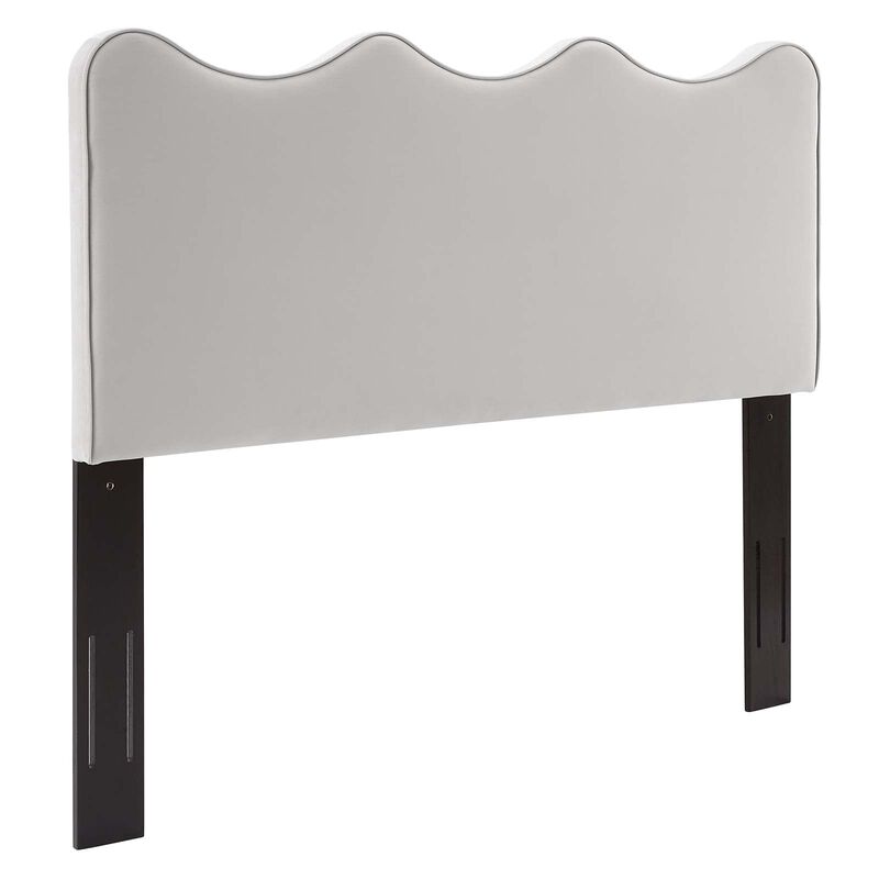 Modway Athena Performance Velvet King/California King Headboard in Light Gray image number 3
