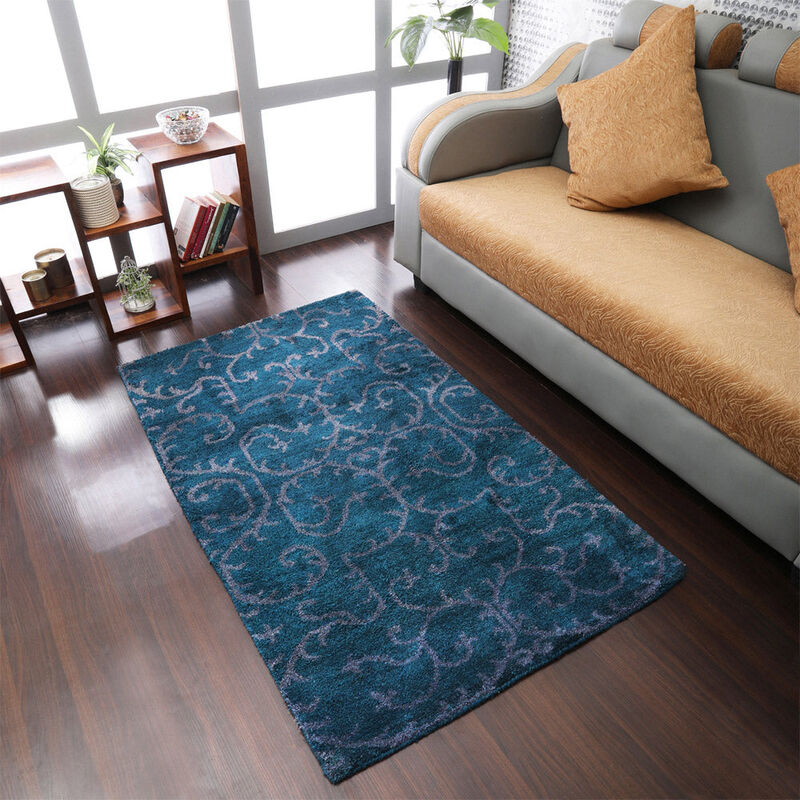 Rugsotic Carpets Hand Knotted Silk Size Area Rug Contemporary Size NS3313 image number 1