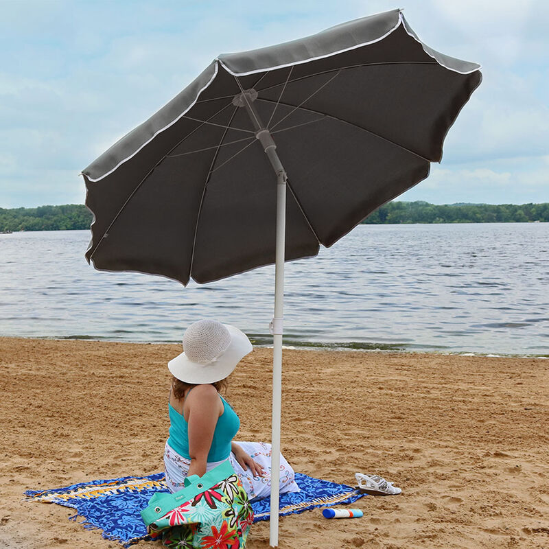 Sunnydaze 5 ft Steel Beach Umbrella with Tilt