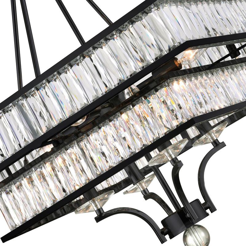 CWI Lighting Shalia 8 Light Chandelier With Black Finish
