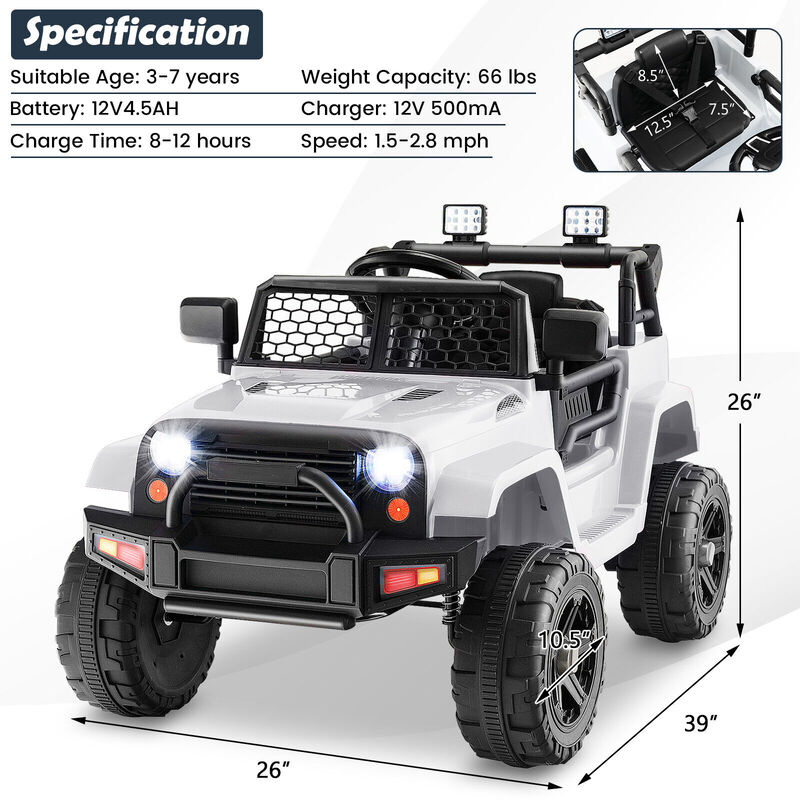 Kids 12V Electric Ride On Truck image number 2