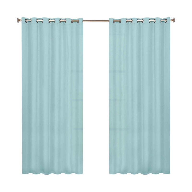 Modern Solid Blackout Curtain Panels Set of 2 Room Darkening Drapes image number 0