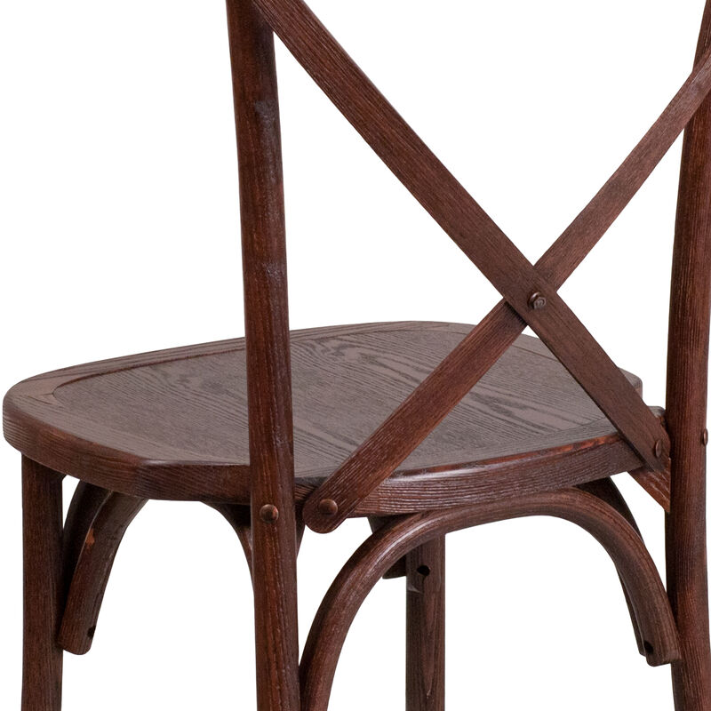 Wood Cross Back Chairs image number 5