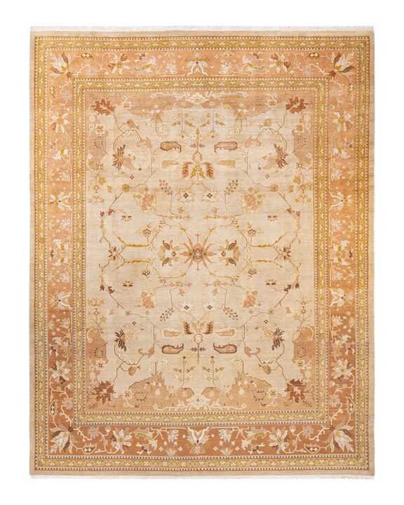 Eclectic, One-of-a-Kind Hand-Knotted Area Rug  - Ivory, 9' 1" x 11' 10"