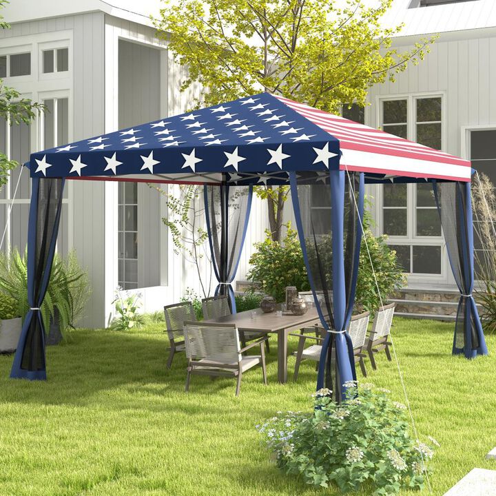 Hivvago 10' x 10' Pop Up Canopy Tent with Netting and Carry Bag
