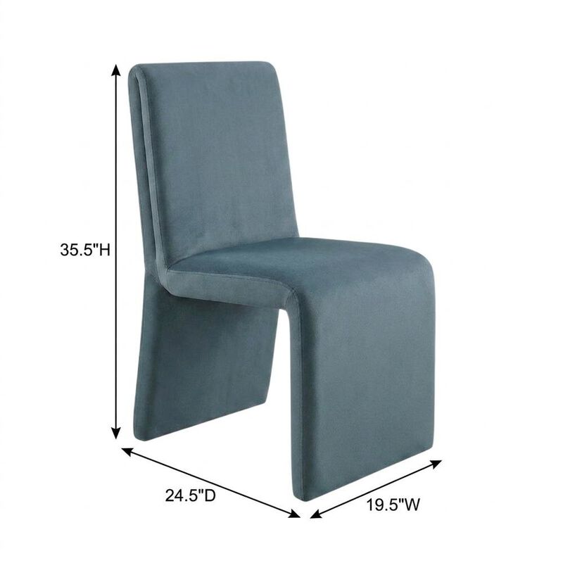 Upholstered Performance Velvet Dining Side Chair, Chocolate image number 2