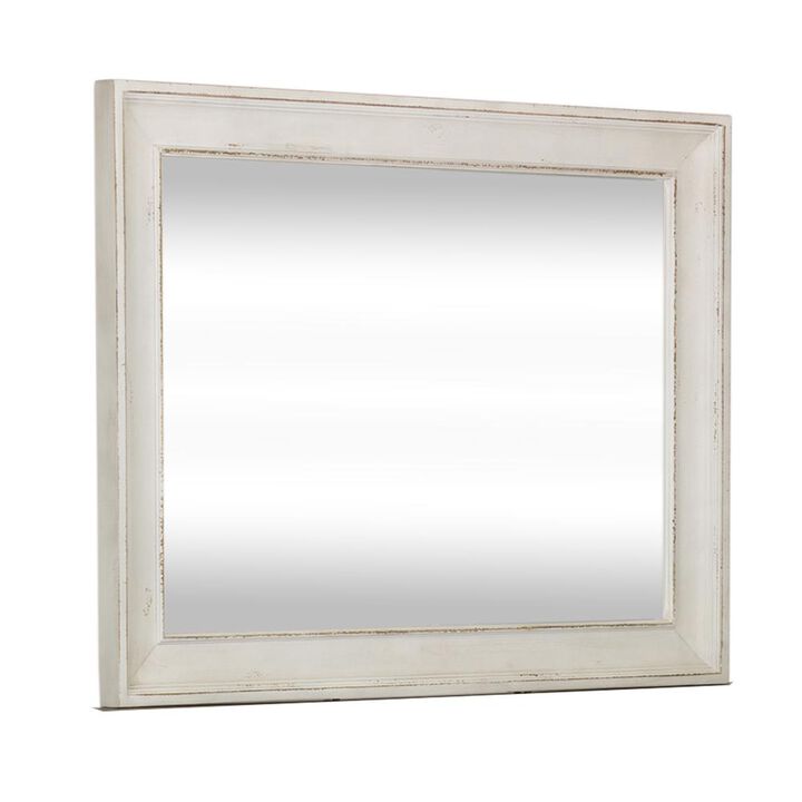 Liberty Furniture Abbey Park Mirror in Antique White