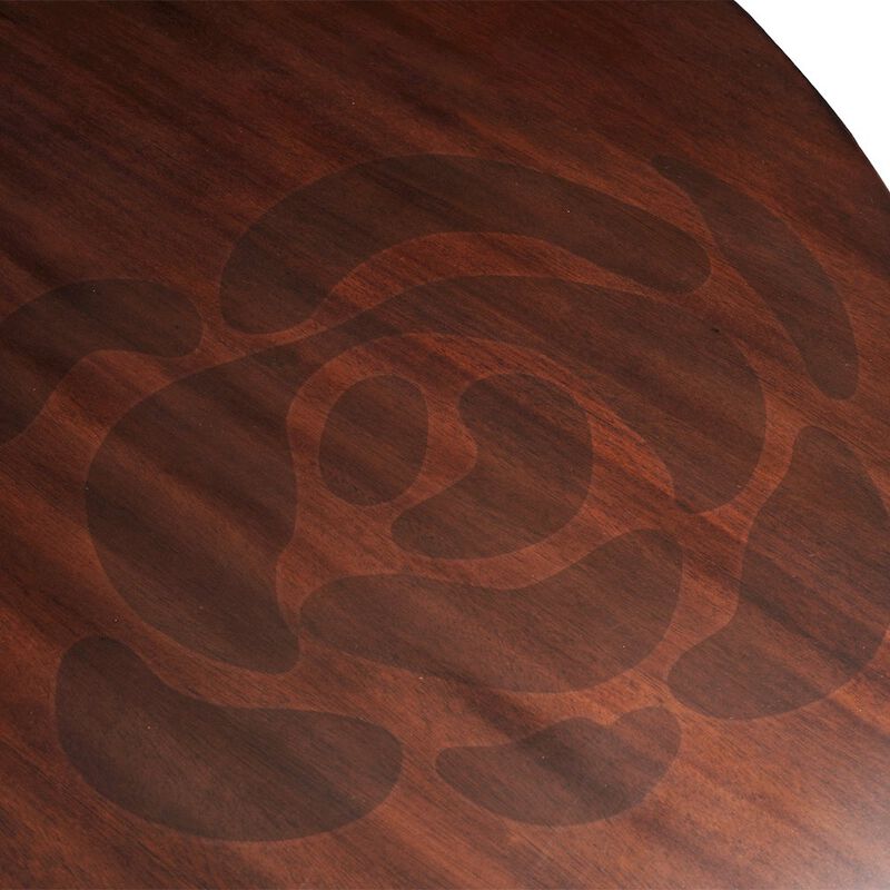 Michael Amini Camellia Field Round Dining Table - Warm Pecan