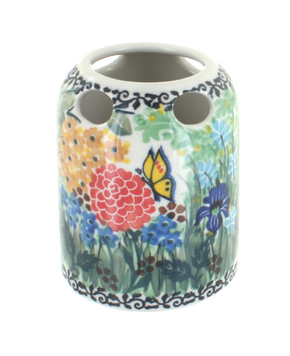 Blue Rose Polish Pottery Joanna Toothbrush Holder