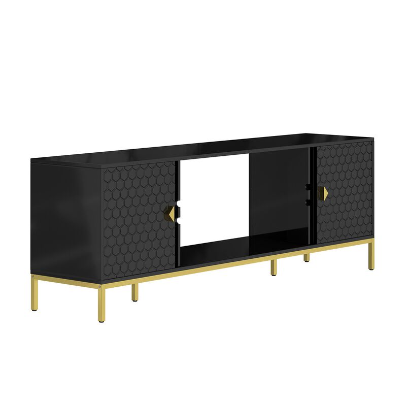 Mondawe 70 Inch Modern Television Station,Media Television Station With Large Storage Space