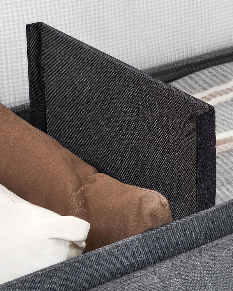 Long Folding Ottoman with Storage and Divider &ndash; 43" Upholstered Bench and Foot Stool for Home Organization