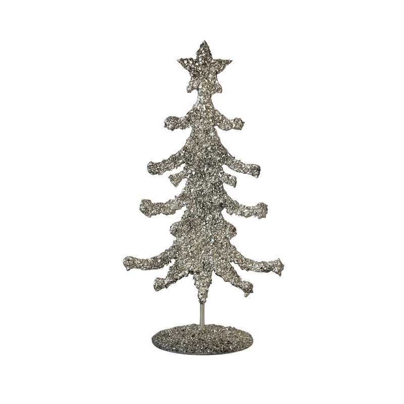 Antique Silver Iron Tree with Mica Accents image number 0