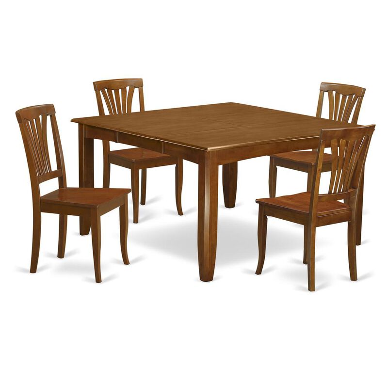 5 Pc Dining set-Dining Table with Leaf and 4 Dinette Chairs.