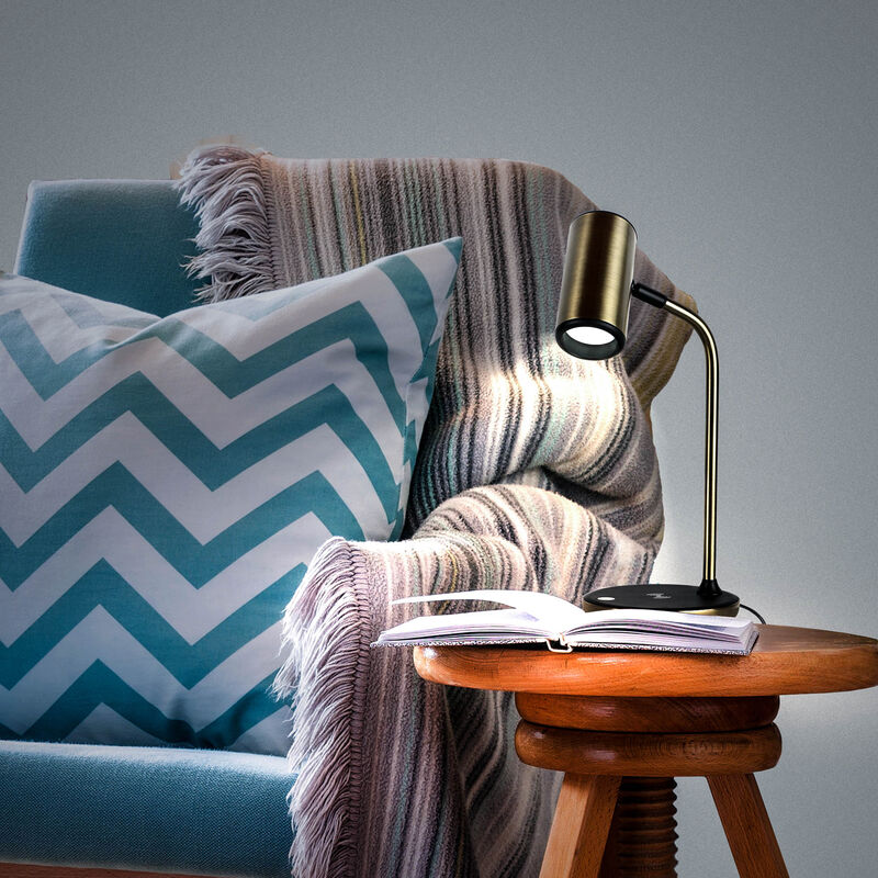 Ezra LED Table Lamp with Wireless Charging Pad