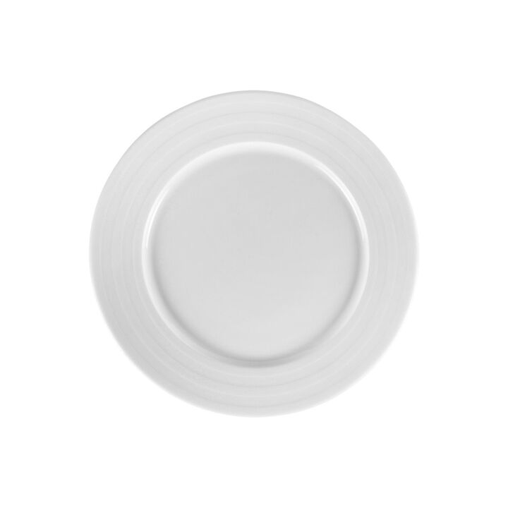 Lizbon dia.11.75" Round White Porcelain Plate (Set of 4)