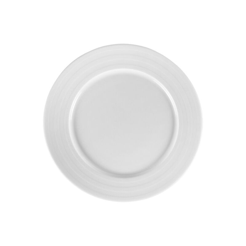 Lizbon dia.11.75" Round White Porcelain Plate (Set of 4) image number 1