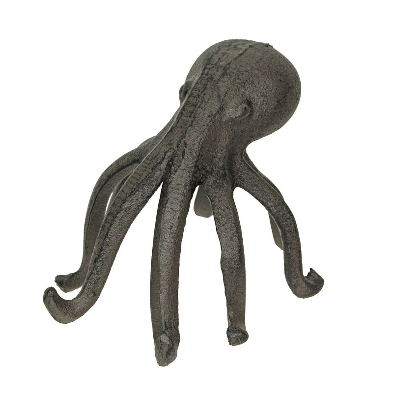 Rustic Brown Cast Iron Octopus Single Bookend / Phone Holder image number 1