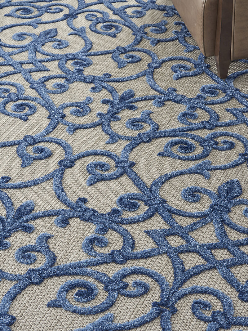 Aloha ALH21 Gray/Blue 3'6" x 5'6" Rug